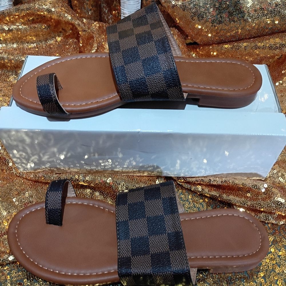 Brook-3 Black and Brown Women's Sandals
